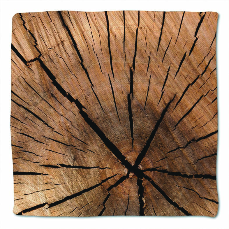 Sitzkissen Holzoptik Scheibe 40 x 40 x 3 cm